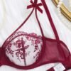 Women’s Sheer Floral Push-Up Lingerie Set