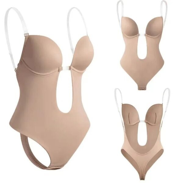 S06d70ad63b6b4f8fbdcc8b26b43fa627r.jpg Women’s Deep V Backless Shapewear Bodysuit