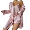Women’s 3-Piece Satin Pajama Set