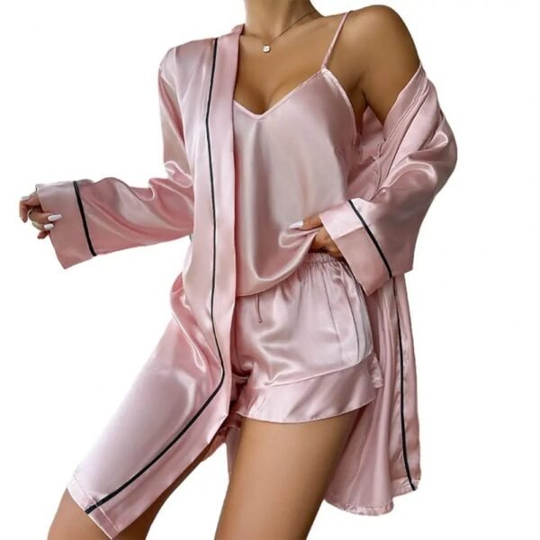 Women’s 3-Piece Satin Pajama Set