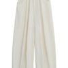 Women’s White High-Waist Wide-Leg Pants