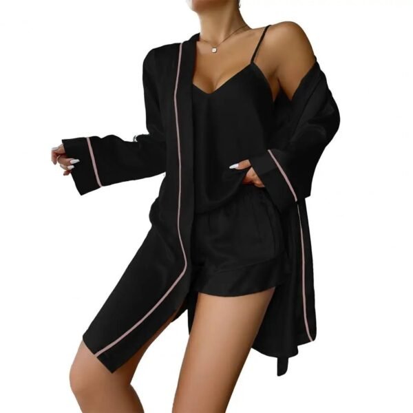 Women’s 3-Piece Satin Pajama Set