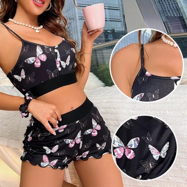 S13805bf56ed6411eb59858d9cd5da699R.jpg Women’s Butterfly Print Cami Pajama Set
