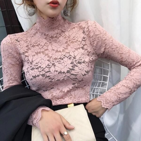 S1aa9296bf4994b23b7a2d80063ffc06el.jpg Women’s Floral Lace Petal-Sleeve Top