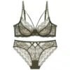 Ladies Underwear Thin Cotton Sexy Push Up Large Size Lace Bra Set