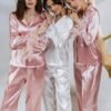 S2104463c3cec403babd8c53cfb12c9afJ.jpg Women’s Satin Feather-Trim Pajama Set