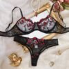 S21b3c255ffe94b5fa9ccfed235a2c3e2l.jpg Women’s Sheer Floral Lace Bra & Panty Set