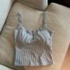 Short name: Women’s Knit Lace-Trim Padded Crop Top