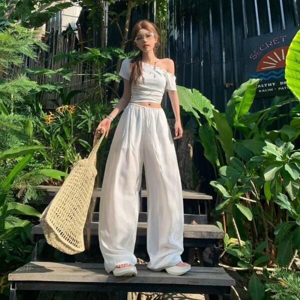 S26a633d749584e7eabc3365dfe8fe43ca.jpg Women’s Drawstring Wide-Leg Casual Pants