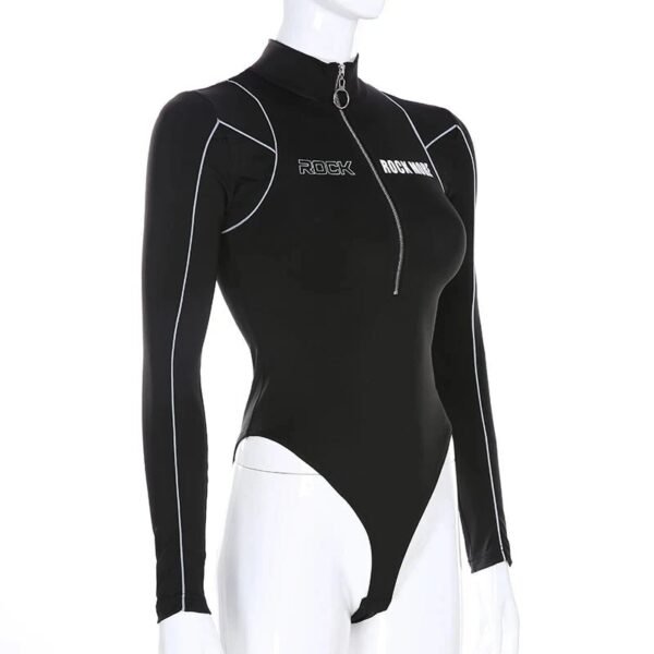Women’s High-Neck Zipper Bodysuit