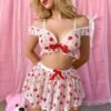 S2ba5c2ee8fe74af7949860786a7df534N.jpg Strawberry Print Lace Pajama Set