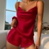 Women’s Satin V-Neck Cami Pajama Set