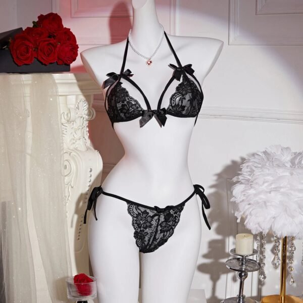 S2e9b5539e0c043da8dc48bccd872a3c3Z.jpg Women’s Sheer Floral Lace Bra & Panty Set