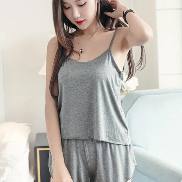 S2ed2087517ce4c199cd581ba4a1e9e04d.jpg Women’s Satin Cami & Shorts Pajama Set