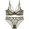 Ladies Underwear Thin Cotton Sexy Push Up Large Size Lace Bra Set