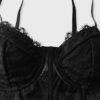 Black Mesh Push-Up Corset Top