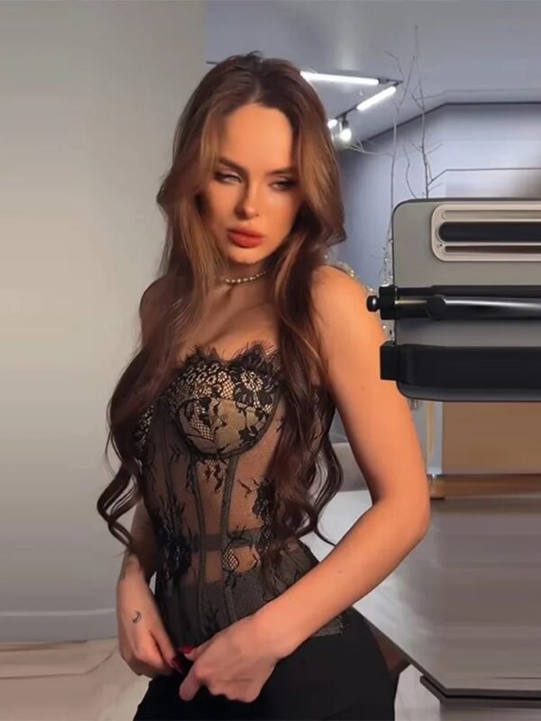 Women’s Lace Strapless Backless Corset Top