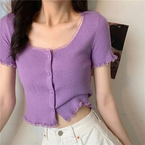S3bc5c6c8b58d4c498278a234374d30f12.jpg Women’s Korean Lace Button Crop Cardigan