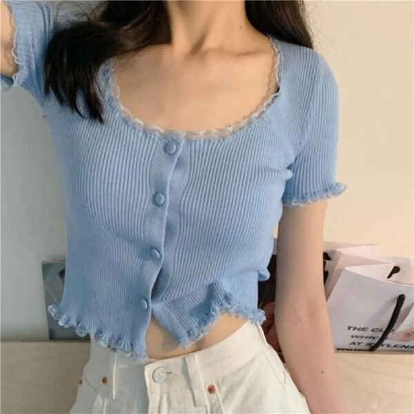 S3c6ecf1d42e54cf4ba0c0c14e39a495dz.jpg Women’s Korean Lace Button Crop Cardigan