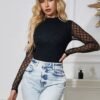 S3e09fe3a88934a98a5aba0139aa46b3c5.jpg Black High-Neck Long-Sleeve Jumpsuit
