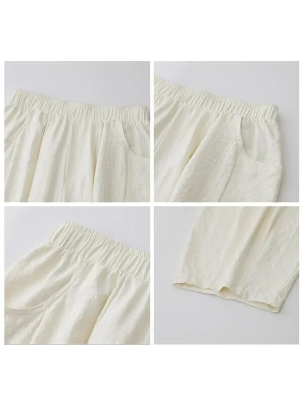 Women’s White High-Waist Wide-Leg Pants