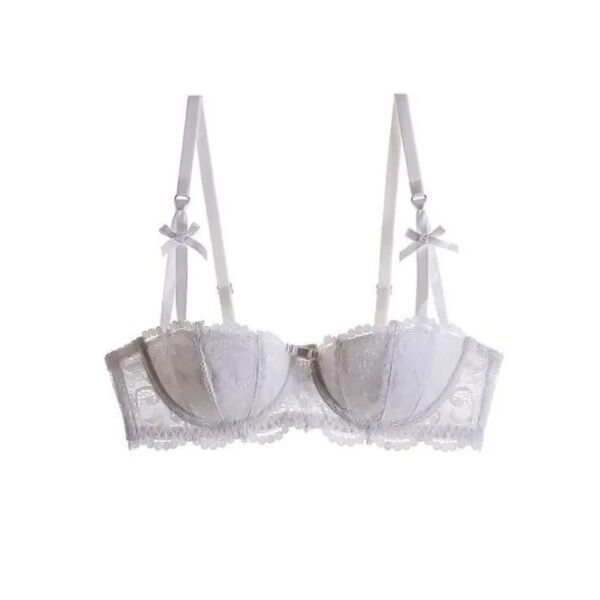 S3fa445ce033f4a898d6fe88d1be55728C.jpg Women’s French Lace Half-Cup Push-Up Bra