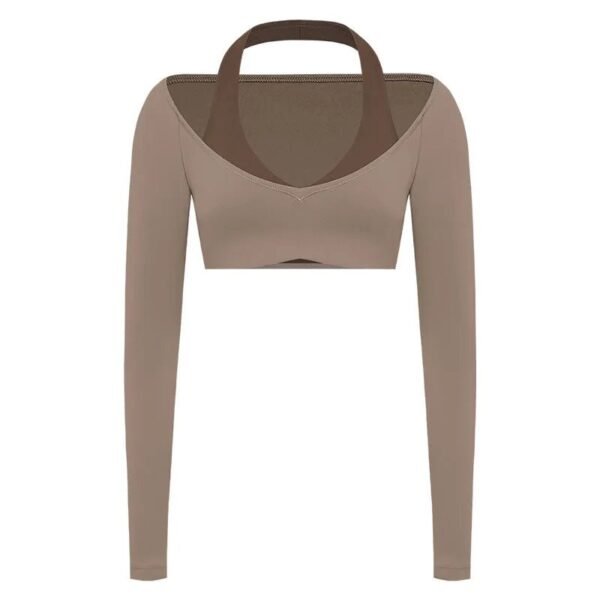 Women’s Long-Sleeve Halter Yoga Set