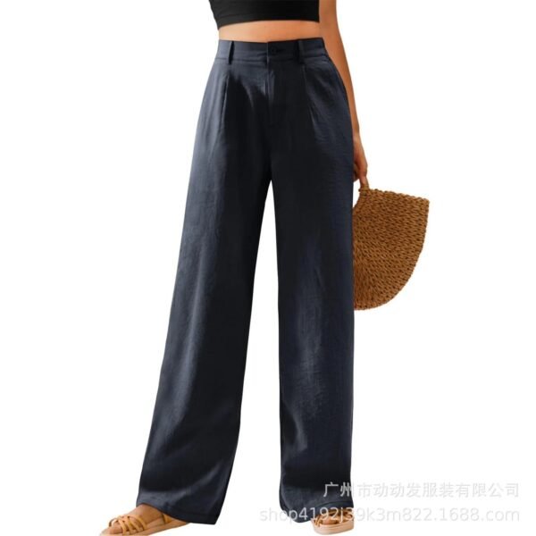 S4689f8c40f984882b6e4ddf32ea7f5fcB.jpg Women’s Vintage Buttoned Casual Pants