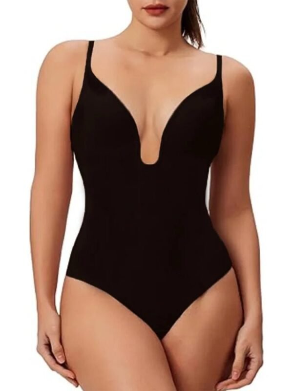 S4b85fe5bb2944b2d85975d8027998115B.jpg GUUDIA Backless Deep V Shapewear Bodysuit