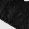 Black Mesh Push-Up Corset Top