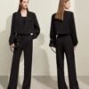 Women’s V-Neck Blazer & Casual Pants Set