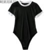 Women’s Y2K Harajuku Black Bodysuit