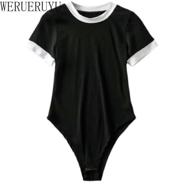 Women’s Y2K Harajuku Black Bodysuit