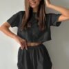 S59100a0ea1874d49a208b35ae457f0a6o.jpg Women’s Solid Color Shorts Pajama Set