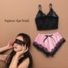 Women’s Satin Lace Cami & Shorts Set