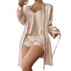 Women’s 3-Piece Satin Pajama Set