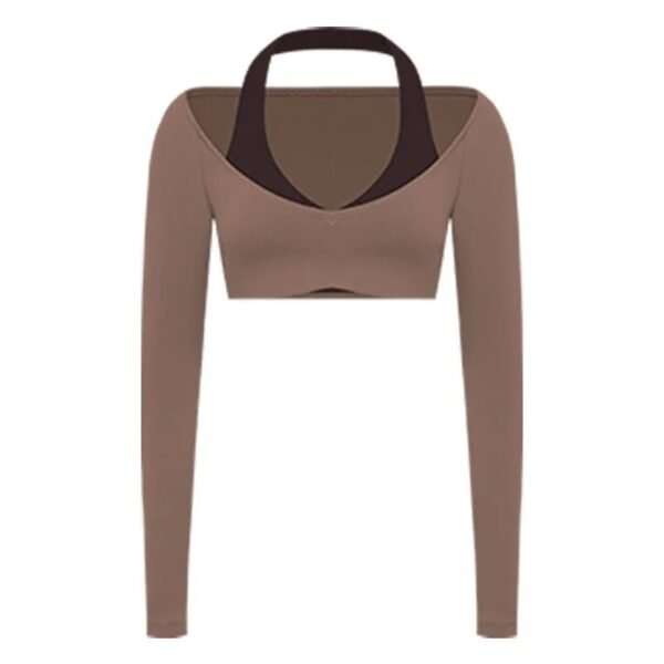 Women’s Long-Sleeve Halter Yoga Set