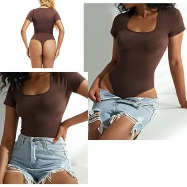 S64a8873c5e4448a4b3a6b9931d72abb2q.jpg Dimmkof Ribbed Tummy Control Bodysuit