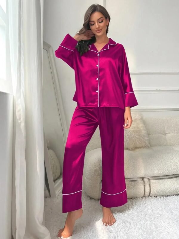 Women’s Satin Long-Sleeve Pajama Set