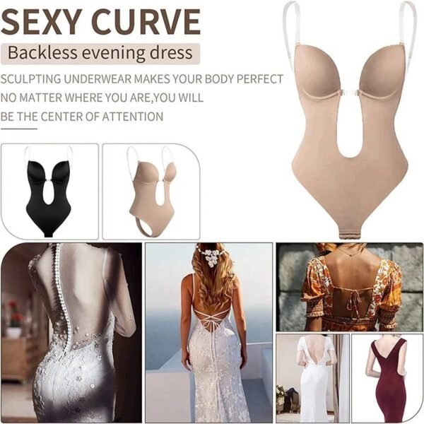 S6604e433f5354232a8b406e0195f3491s.jpg Women’s Deep V Backless Shapewear Bodysuit