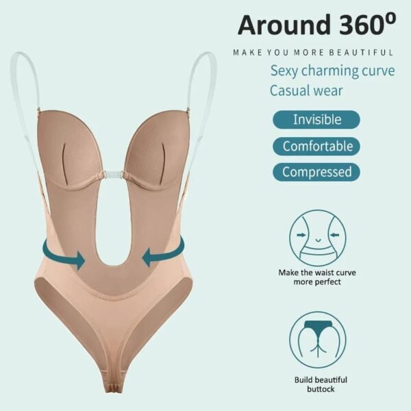 S67c16d718aa041499007c034459c00b6b.jpg Women’s Deep V Push-Up Shapewear Bodysuit