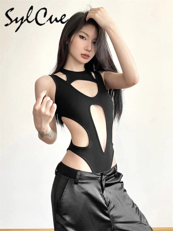 sylcue-black-hollow-out-jumpsuit
