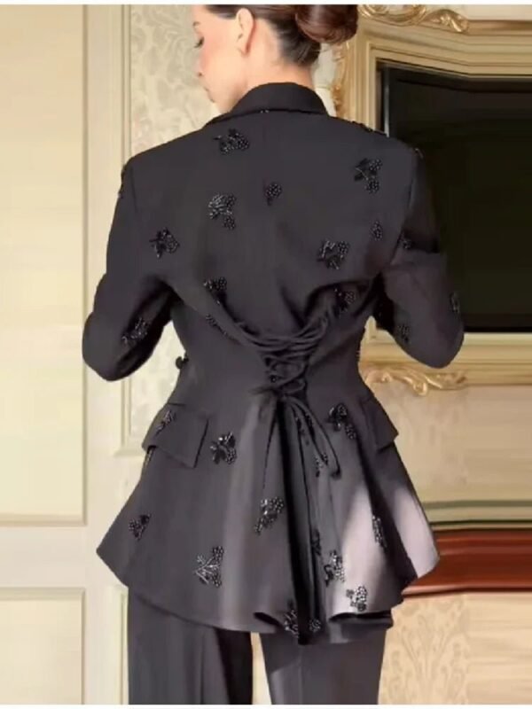 S6b7cbc785b814ee28b68d55dbc4376dbG.jpg Women’s Blazer & Wide-Leg Pants Suit