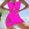 Plus Size Sheer Mesh Fishnet Bodysuit