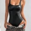 S70e618f2f4634246b2d41cddcc921c14v.jpg Black Faux Leather Square-Neck Bodysuit