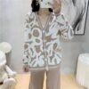 Women’s Knitted Sweater & Wide-Leg Pants Set