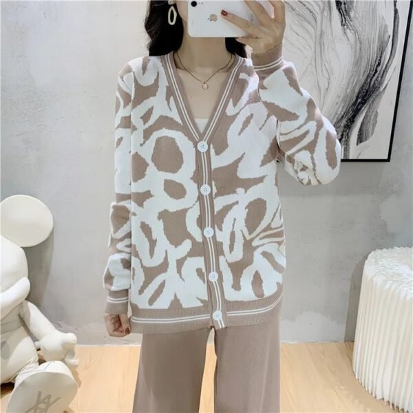 Women’s Knitted Sweater & Wide-Leg Pants Set