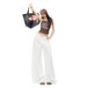 Pleated Relaxed Wide-Leg Pants