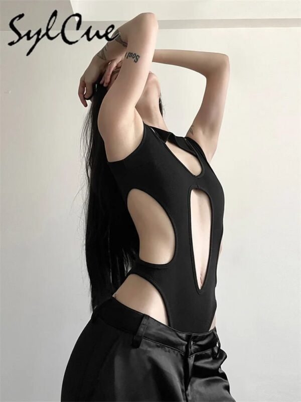 sylcue-black-hollow-out-jumpsuit