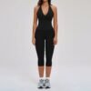 Women’s Deep V Yoga & Flare Pants Set